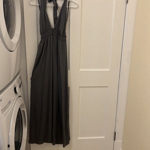 Lulus army green halter maxi dress